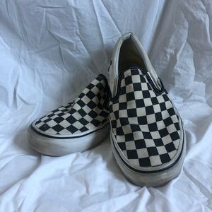 Vans checkered slip ons